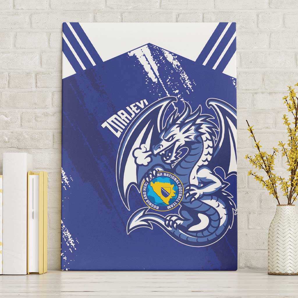 Bosnia and Herzegovina Football Canvas Wall Art Go Zmajevi Mi smo uz vas Blue Version - Wonder Print Shop