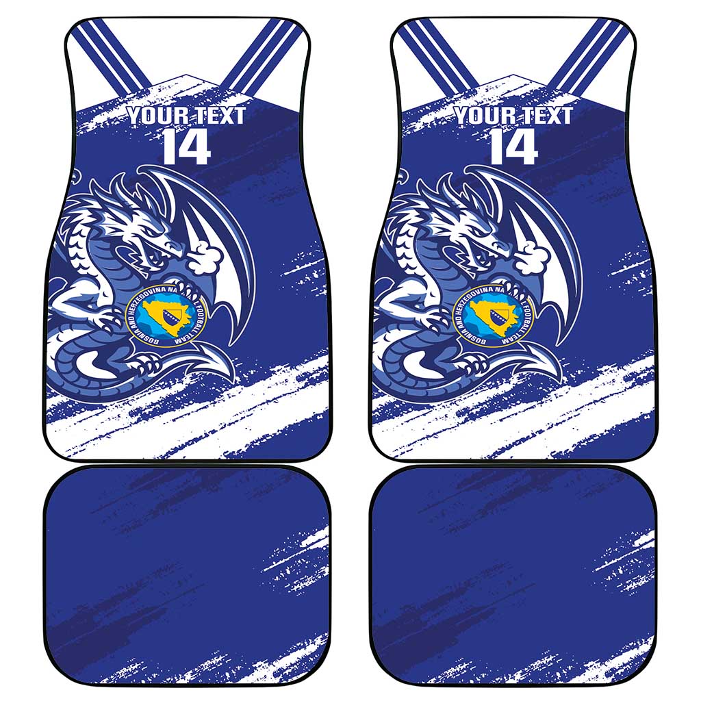 Bosnia and Herzegovina Football Custom Car Mats Go Zmajevi Mi smo uz vas Blue Version - Wonder Print Shop