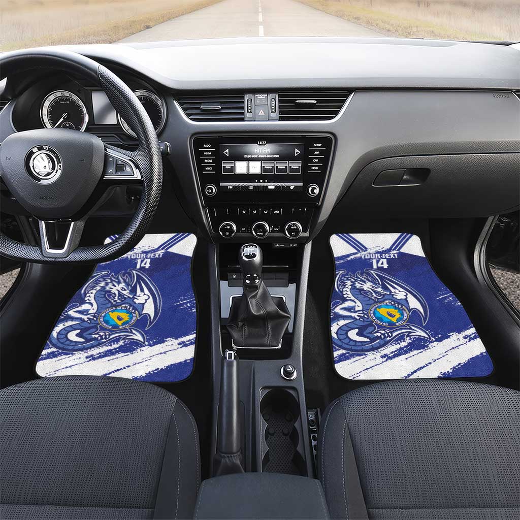 Bosnia and Herzegovina Football Custom Car Mats Go Zmajevi Mi smo uz vas Blue Version - Wonder Print Shop