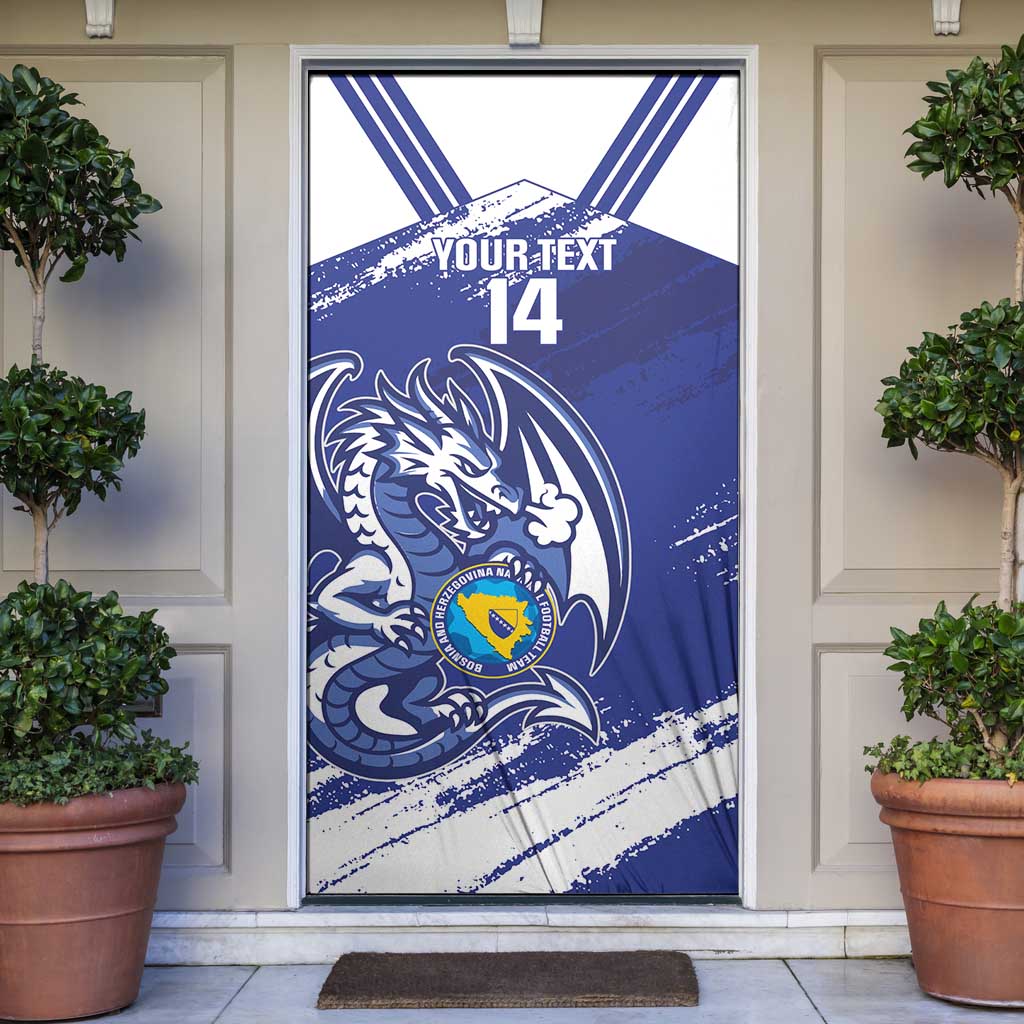 Bosnia and Herzegovina Football Custom Door Cover Go Zmajevi Mi smo uz vas Blue Version - Wonder Print Shop