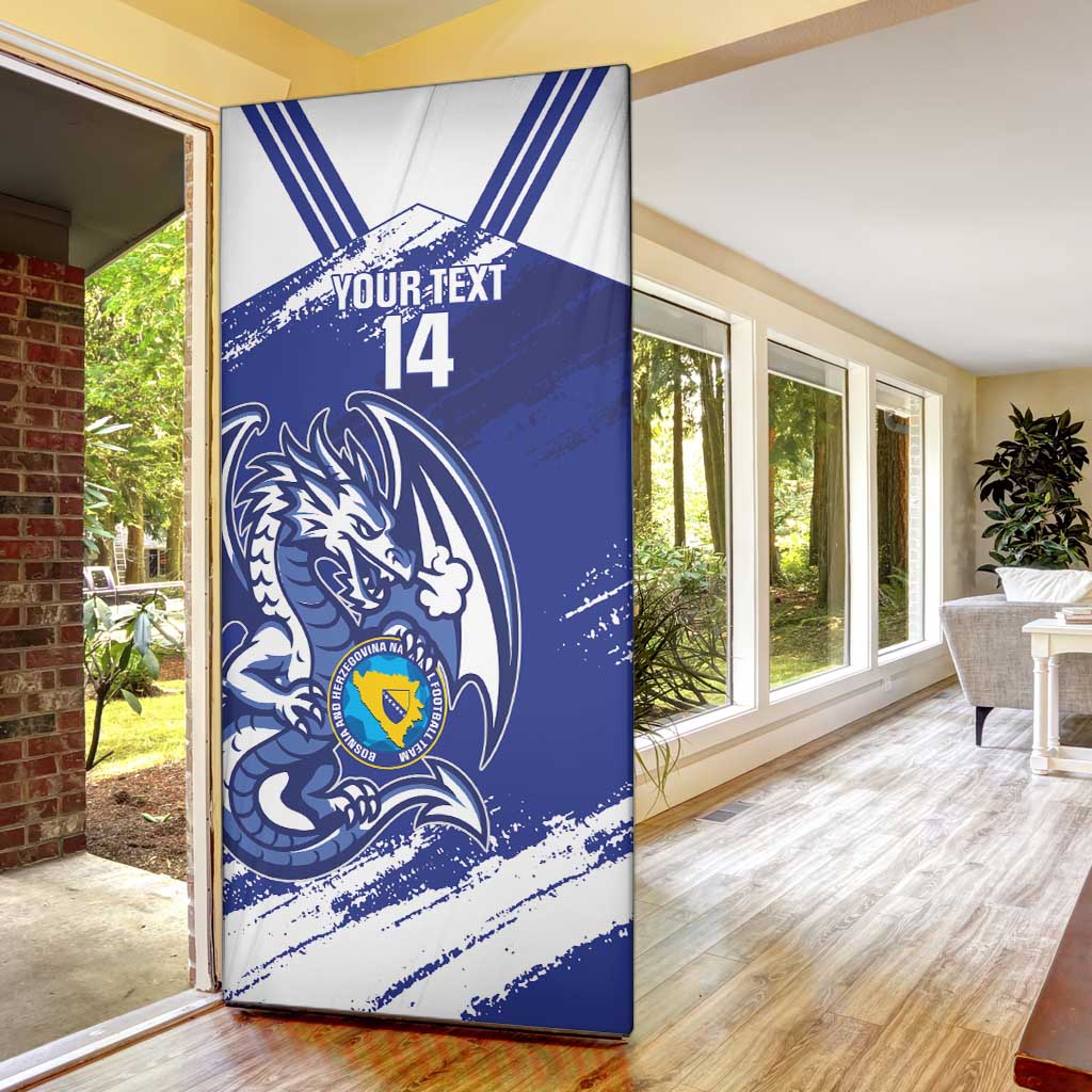 Bosnia and Herzegovina Football Custom Door Cover Go Zmajevi Mi smo uz vas Blue Version - Wonder Print Shop