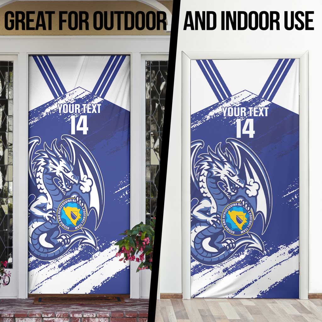 Bosnia and Herzegovina Football Custom Door Cover Go Zmajevi Mi smo uz vas Blue Version - Wonder Print Shop