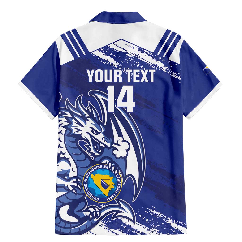 Bosnia and Herzegovina Football Custom Family Matching Mermaid Dress and Hawaiian Shirt Go Zmajevi Mi smo uz vas Blue Version - Wonder Print Shop