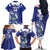 Bosnia and Herzegovina Football Custom Family Matching Off The Shoulder Long Sleeve Dress and Hawaiian Shirt Go Zmajevi Mi smo uz vas Blue Version - Wonder Print Shop