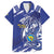 Bosnia and Herzegovina Football Custom Family Matching Off The Shoulder Long Sleeve Dress and Hawaiian Shirt Go Zmajevi Mi smo uz vas Blue Version - Wonder Print Shop