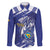 Bosnia and Herzegovina Football Custom Family Matching Off The Shoulder Long Sleeve Dress and Hawaiian Shirt Go Zmajevi Mi smo uz vas Blue Version - Wonder Print Shop