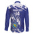 Bosnia and Herzegovina Football Custom Family Matching Off The Shoulder Long Sleeve Dress and Hawaiian Shirt Go Zmajevi Mi smo uz vas Blue Version - Wonder Print Shop