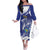 Bosnia and Herzegovina Football Custom Family Matching Off The Shoulder Long Sleeve Dress and Hawaiian Shirt Go Zmajevi Mi smo uz vas Blue Version - Wonder Print Shop