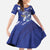 Bosnia and Herzegovina Football Custom Family Matching Off Shoulder Maxi Dress and Hawaiian Shirt Go Zmajevi Mi smo uz vas Blue Version - Wonder Print Shop