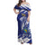 Bosnia and Herzegovina Football Custom Family Matching Off Shoulder Maxi Dress and Hawaiian Shirt Go Zmajevi Mi smo uz vas Blue Version - Wonder Print Shop