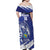 Bosnia and Herzegovina Football Custom Family Matching Off Shoulder Maxi Dress and Hawaiian Shirt Go Zmajevi Mi smo uz vas Blue Version - Wonder Print Shop