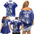Bosnia and Herzegovina Football Custom Family Matching Off Shoulder Short Dress and Hawaiian Shirt Go Zmajevi Mi smo uz vas Blue Version - Wonder Print Shop