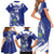 Bosnia and Herzegovina Football Custom Family Matching Short Sleeve Bodycon Dress and Hawaiian Shirt Go Zmajevi Mi smo uz vas Blue Version - Wonder Print Shop