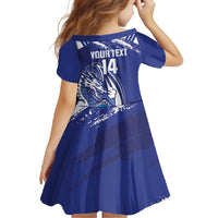 Bosnia and Herzegovina Football Custom Family Matching Summer Maxi Dress and Hawaiian Shirt Go Zmajevi Mi smo uz vas Blue Version - Wonder Print Shop