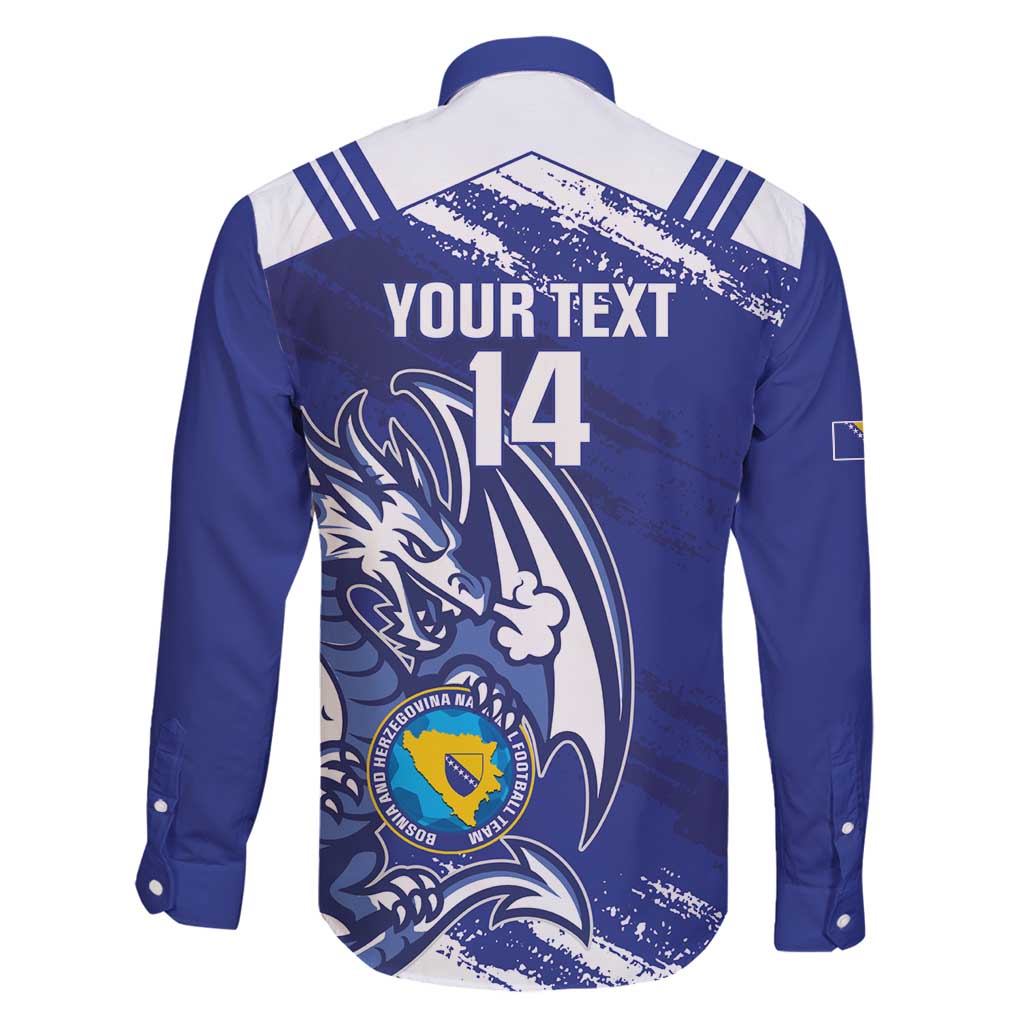 Bosnia and Herzegovina Football Custom Family Matching Tank Maxi Dress and Hawaiian Shirt Go Zmajevi Mi smo uz vas Blue Version - Wonder Print Shop