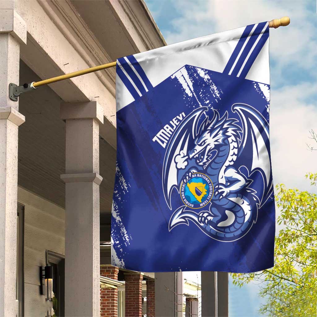 Bosnia and Herzegovina Football Garden Flag Go Zmajevi Mi smo uz vas Blue Version - Wonder Print Shop