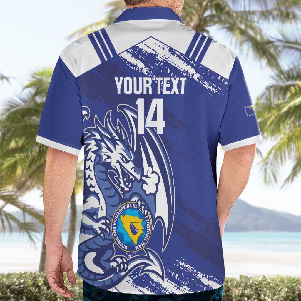Bosnia and Herzegovina Football Custom Hawaiian Shirt Go Zmajevi Mi smo uz vas Blue Version - Wonder Print Shop