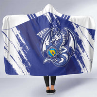 Bosnia and Herzegovina Football Hooded Blanket Go Zmajevi Mi smo uz vas Blue Version - Wonder Print Shop
