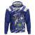Bosnia and Herzegovina Football Custom Hoodie Go Zmajevi Mi smo uz vas Blue Version - Wonder Print Shop
