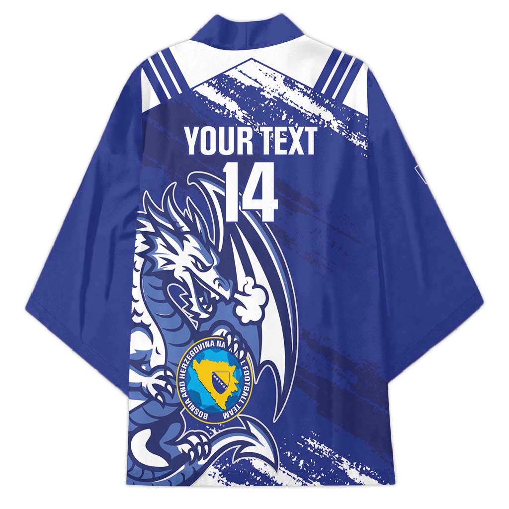 Bosnia and Herzegovina Football Custom Kimono Go Zmajevi Mi smo uz vas Blue Version - Wonder Print Shop
