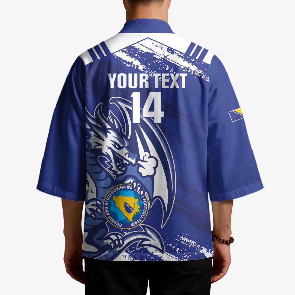 Bosnia and Herzegovina Football Custom Kimono Go Zmajevi Mi smo uz vas Blue Version - Wonder Print Shop