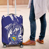 Bosnia and Herzegovina Football Luggage Cover Go Zmajevi Mi smo uz vas Blue Version - Wonder Print Shop