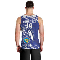 Bosnia and Herzegovina Football Custom Men Tank Top Go Zmajevi Mi smo uz vas Blue Version - Wonder Print Shop