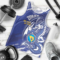 Bosnia and Herzegovina Football Custom Men Tank Top Go Zmajevi Mi smo uz vas Blue Version - Wonder Print Shop
