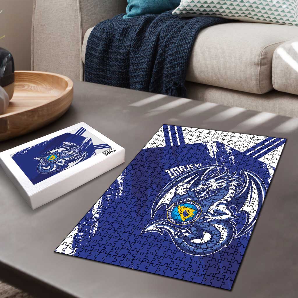 Bosnia and Herzegovina Football Puzzle Go Zmajevi Mi smo uz vas Blue Version - Wonder Print Shop