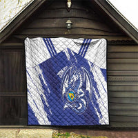 Bosnia and Herzegovina Football Quilt Go Zmajevi Mi smo uz vas Blue Version - Wonder Print Shop