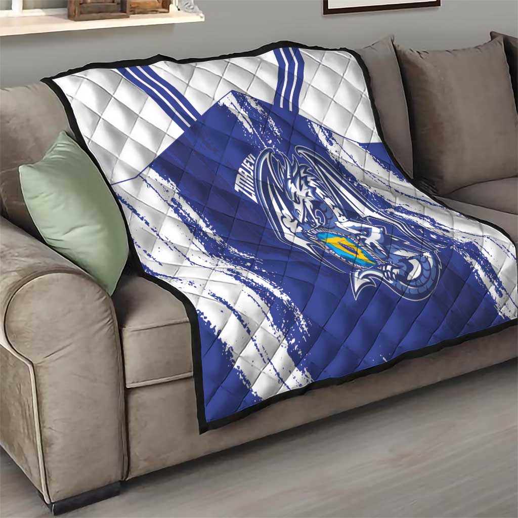 Bosnia and Herzegovina Football Quilt Go Zmajevi Mi smo uz vas Blue Version - Wonder Print Shop