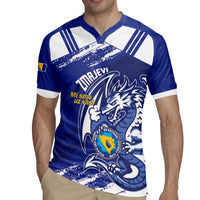 Bosnia and Herzegovina Football Custom Rugby Jersey Go Zmajevi Mi smo uz vas Blue Version - Wonder Print Shop