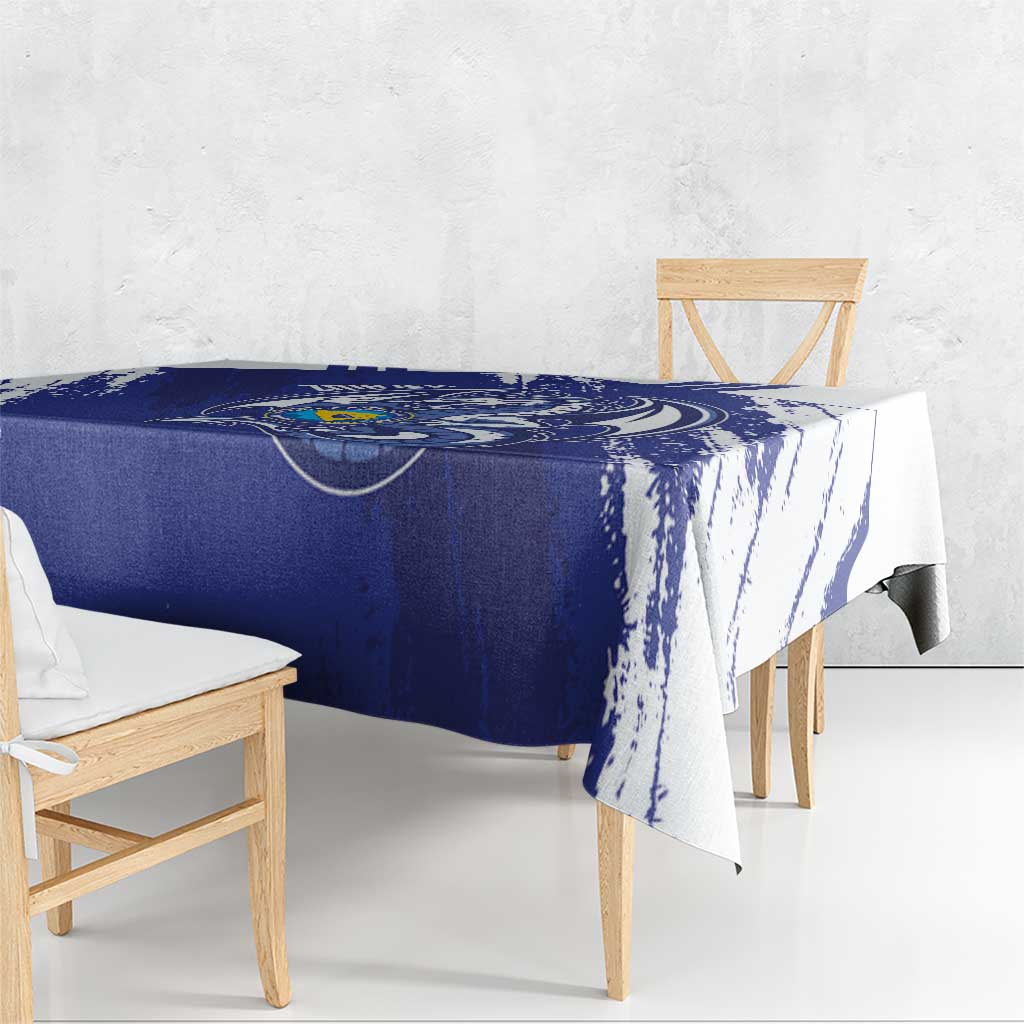 Bosnia and Herzegovina Football Tablecloth Go Zmajevi Mi smo uz vas Blue Version - Wonder Print Shop
