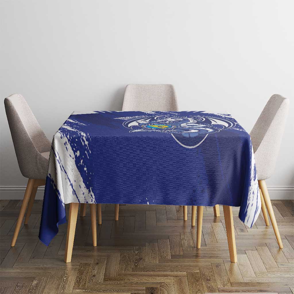 Bosnia and Herzegovina Football Tablecloth Go Zmajevi Mi smo uz vas Blue Version - Wonder Print Shop