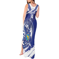 Bosnia and Herzegovina Football Custom Tank Maxi Dress Go Zmajevi Mi smo uz vas Blue Version - Wonder Print Shop