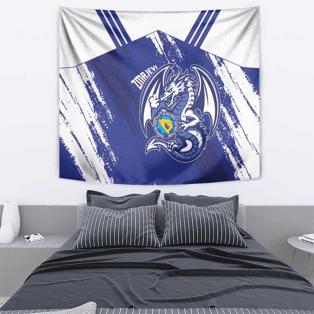 Bosnia and Herzegovina Football Tapestry Go Zmajevi Mi smo uz vas Blue Version - Wonder Print Shop