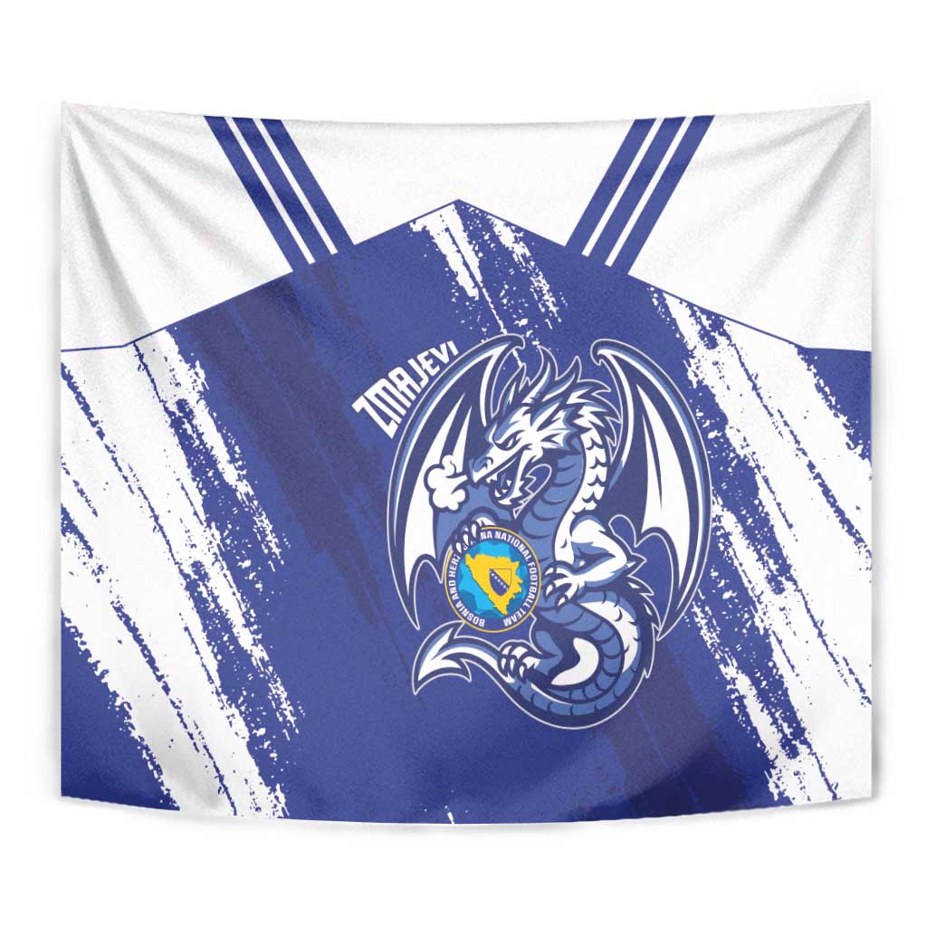 Bosnia and Herzegovina Football Tapestry Go Zmajevi Mi smo uz vas Blue Version - Wonder Print Shop