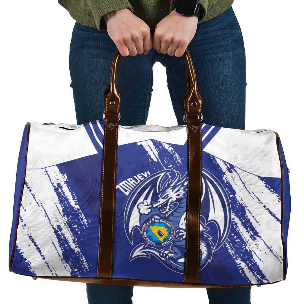 Bosnia and Herzegovina Football Travel Bag Go Zmajevi Mi smo uz vas Blue Version - Wonder Print Shop