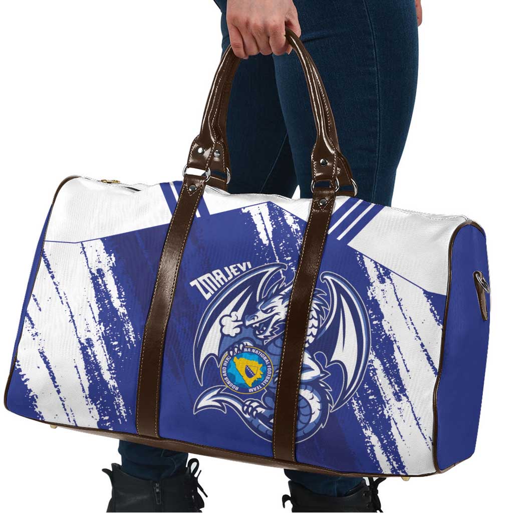 Bosnia and Herzegovina Football Travel Bag Go Zmajevi Mi smo uz vas Blue Version - Wonder Print Shop