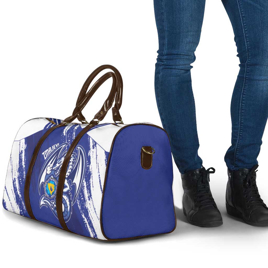 Bosnia and Herzegovina Football Travel Bag Go Zmajevi Mi smo uz vas Blue Version - Wonder Print Shop