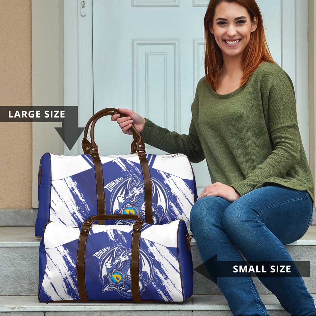 Bosnia and Herzegovina Football Travel Bag Go Zmajevi Mi smo uz vas Blue Version - Wonder Print Shop