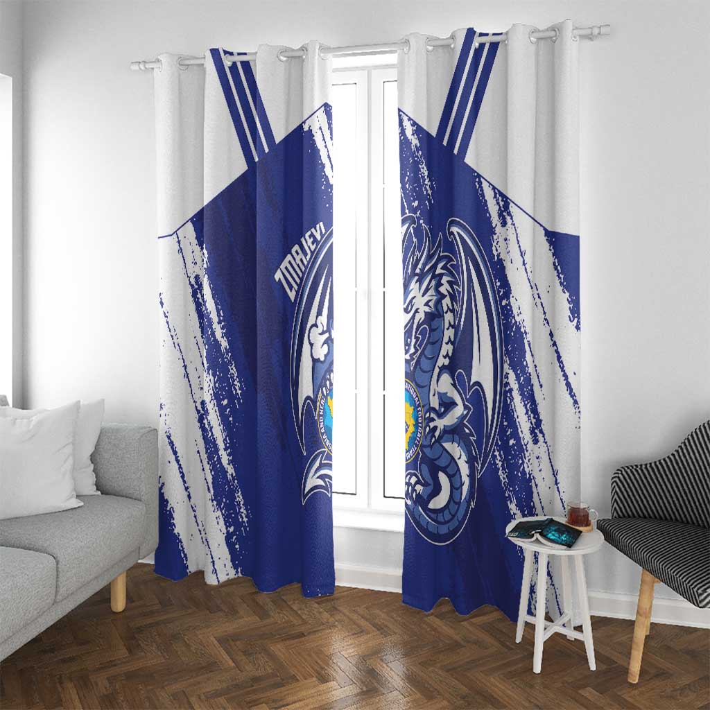 Bosnia and Herzegovina Football Window Curtain Go Zmajevi Mi smo uz vas Blue Version - Wonder Print Shop