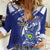 Bosnia and Herzegovina Football Custom Women Casual Shirt Go Zmajevi Mi smo uz vas Blue Version - Wonder Print Shop