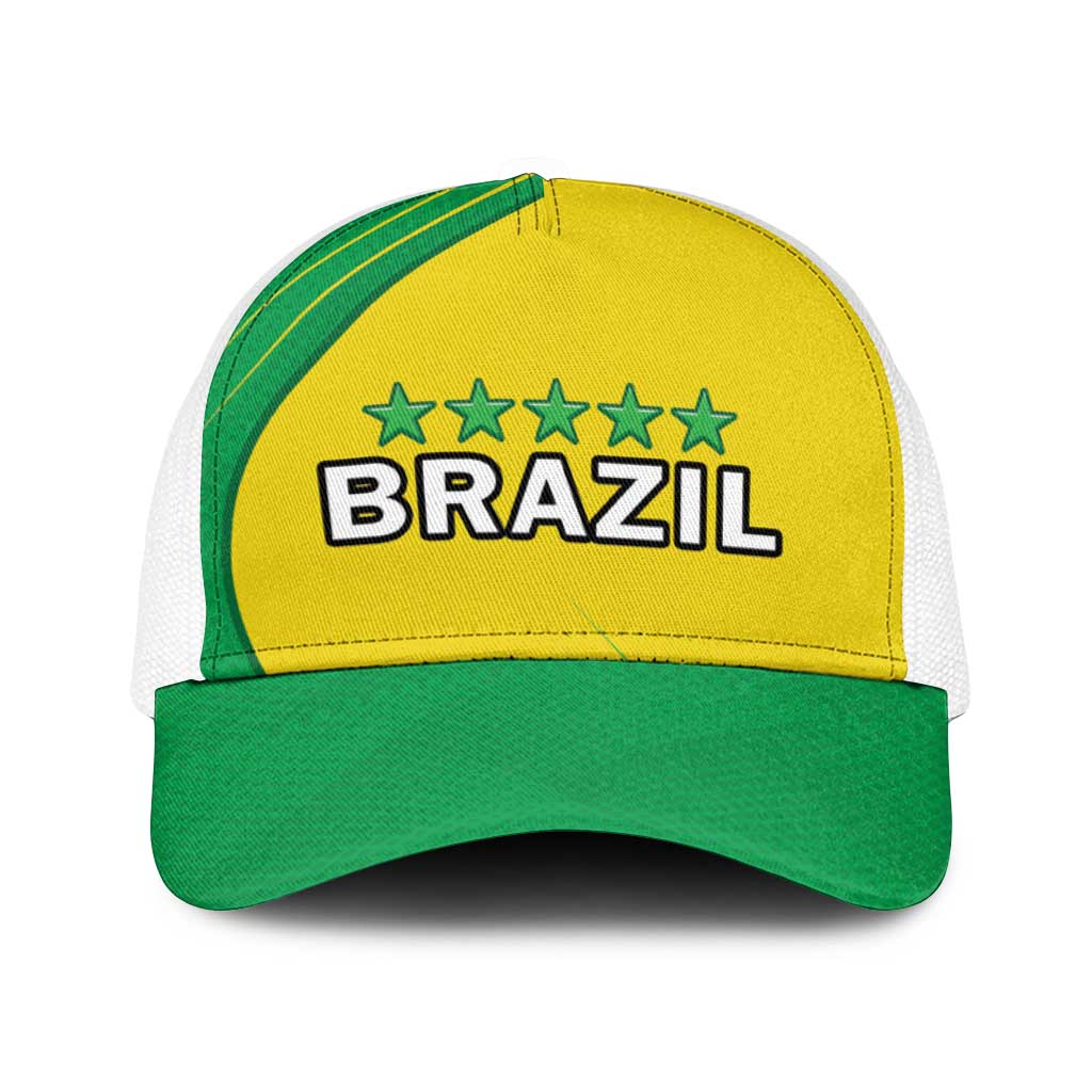 Brazil Football Baseball Net Cap Brasil Map Come On Canarinho Sporty Style