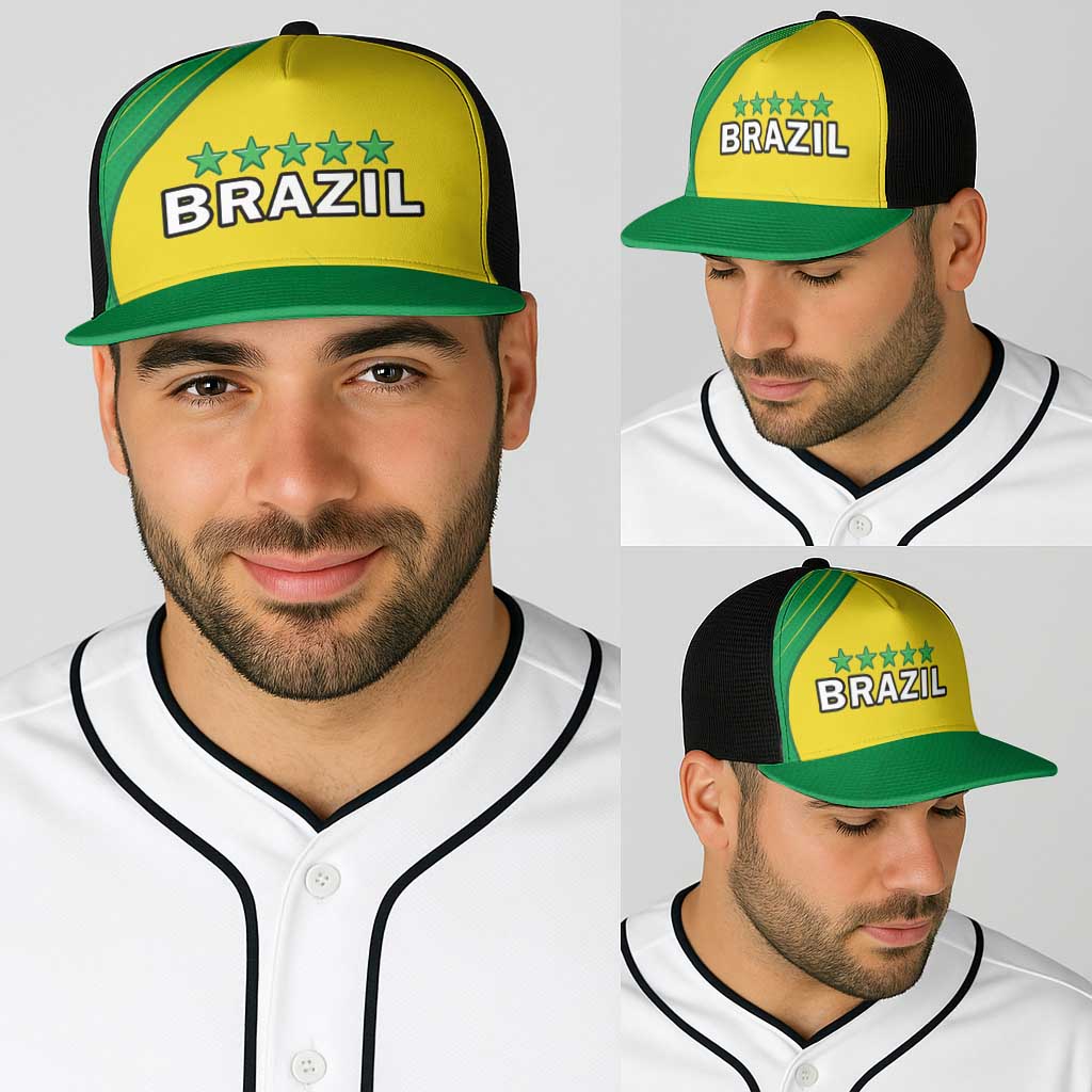 Brazil Football Baseball Net Cap Brasil Map Come On Canarinho Sporty Style