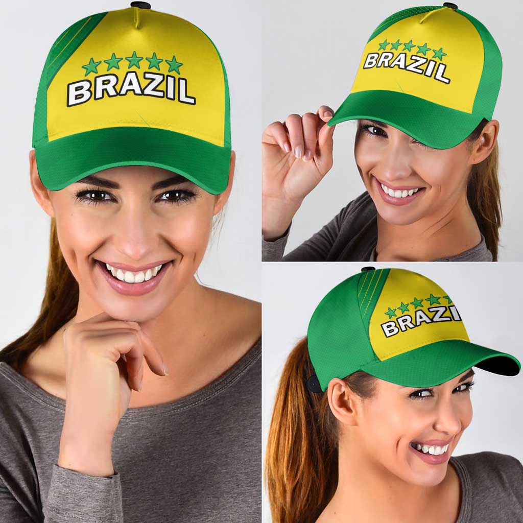 Brazil Football Classic Cap Brasil Map Come On Canarinho Sporty Style