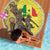 Senegal African Renaissance Monument Beach Blanket Ankara Pattern