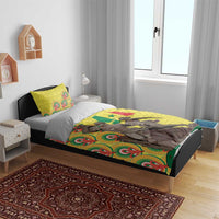 Senegal African Renaissance Monument Bedding Set Ankara Pattern