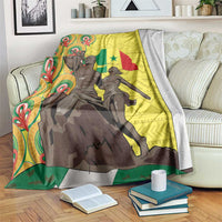 Senegal African Renaissance Monument Blanket Ankara Pattern