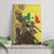 Senegal African Renaissance Monument Canvas Wall Art Ankara Pattern